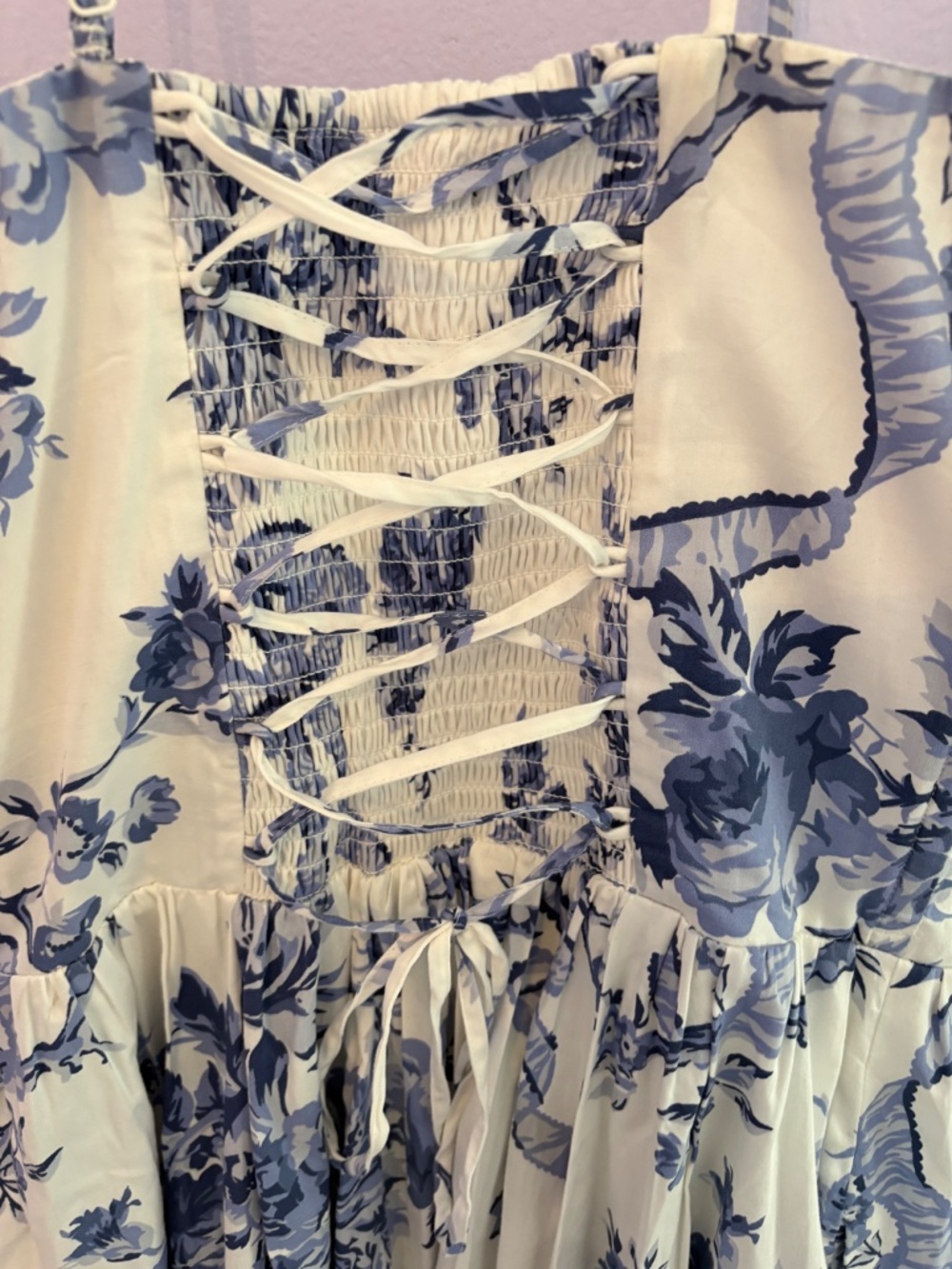 Women’s Abercrombie and Fitch blue floral dress - Picture 6 of 12